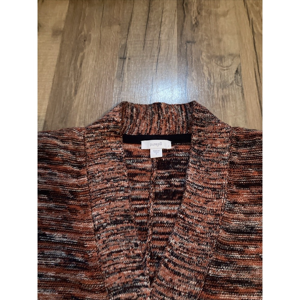 Pure Jill Campari Marled Knit Pullover Sweater Cotton Blend Size Small - Picture 4 of 7